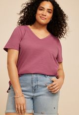 Plus Size 24/7 Dawson V Neck Tee, C4867, small