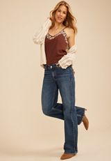Silver Jeans Co.&reg; High Rise V Front Wide Leg Jean, C258, small