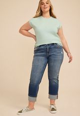 Plus Size 24/7 Shoulder Seamed Tee, C9251, small