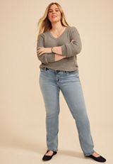 Plus Size Silver Jeans Co.&reg; Elyse Comfort Mid Rise Slim Boot Jean, C3337, small