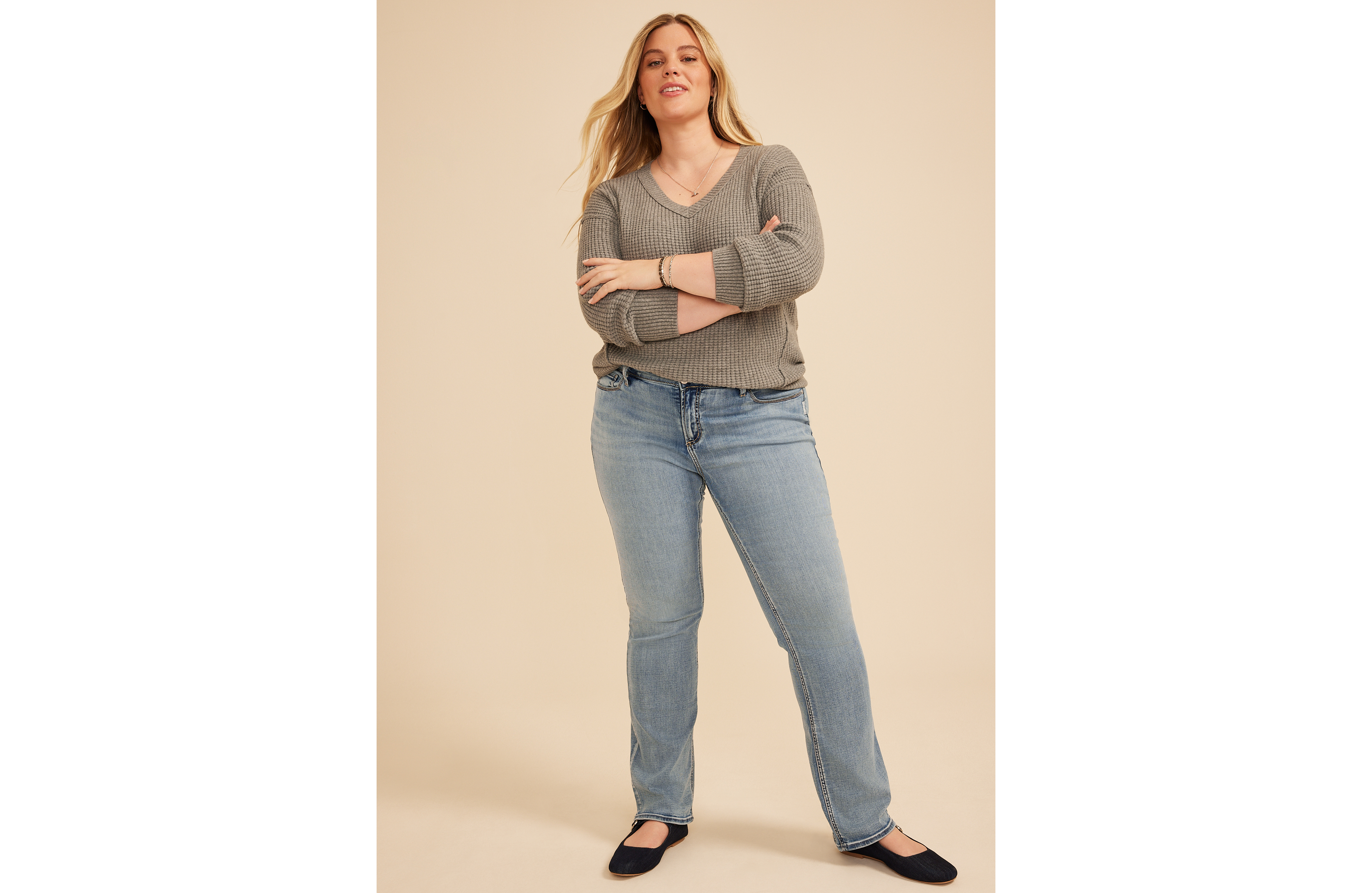Plus Silver Jeans Co.® Elyse Comfort Mid Rise Slim Boot Jean