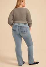Plus Size Silver Jeans Co.&reg; Elyse Comfort Mid Rise Slim Boot Jean, C3337, small