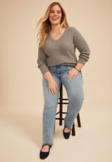 Plus Size Silver Jeans Co.&reg; Elyse Comfort Mid Rise Slim Boot Jean, C3337, small