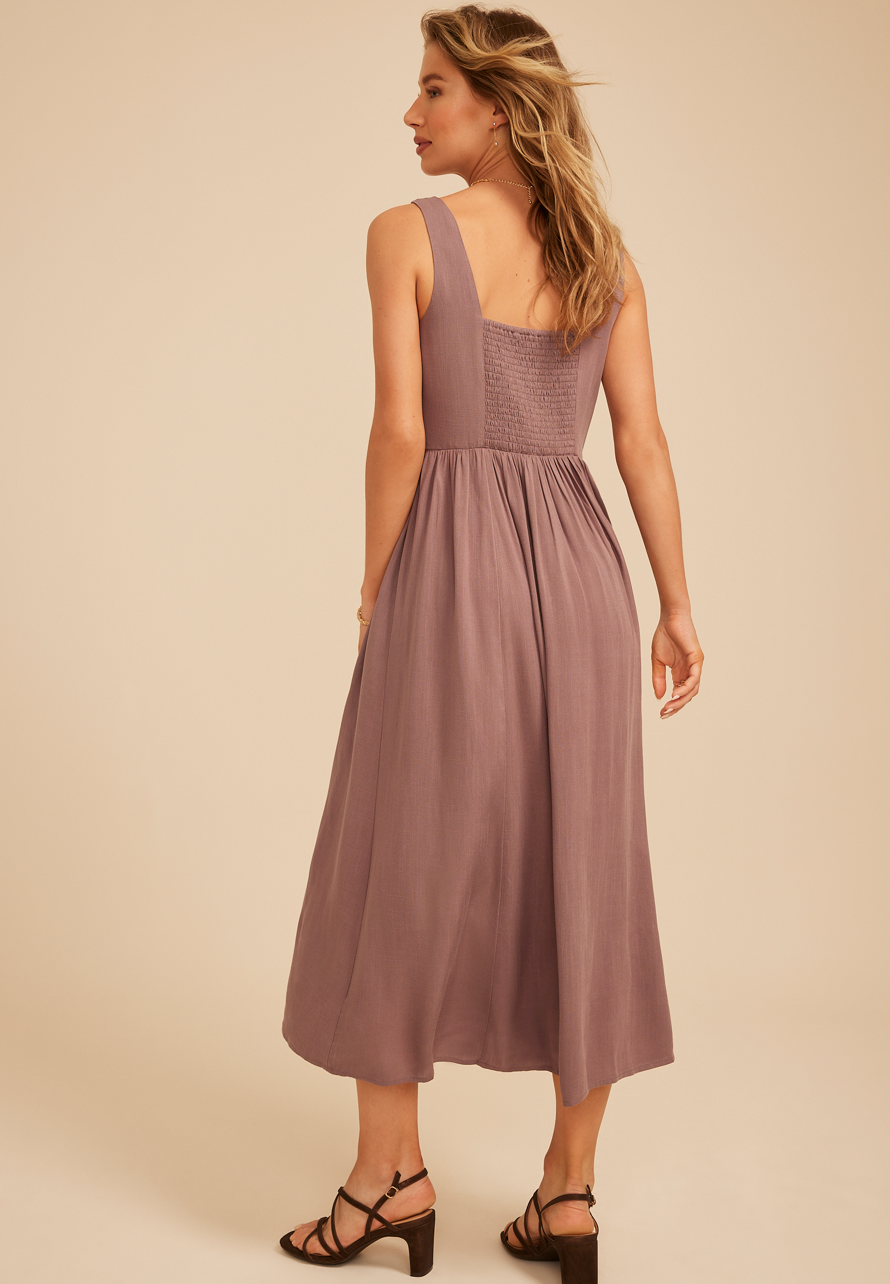 Bare Tank Drop Waist Midi Dress | maurices