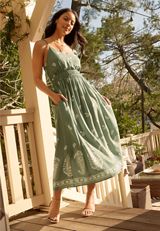 Paisley Border Print Midi Dress, C8260, small