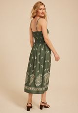 Paisley Border Print Midi Dress, C8260, small