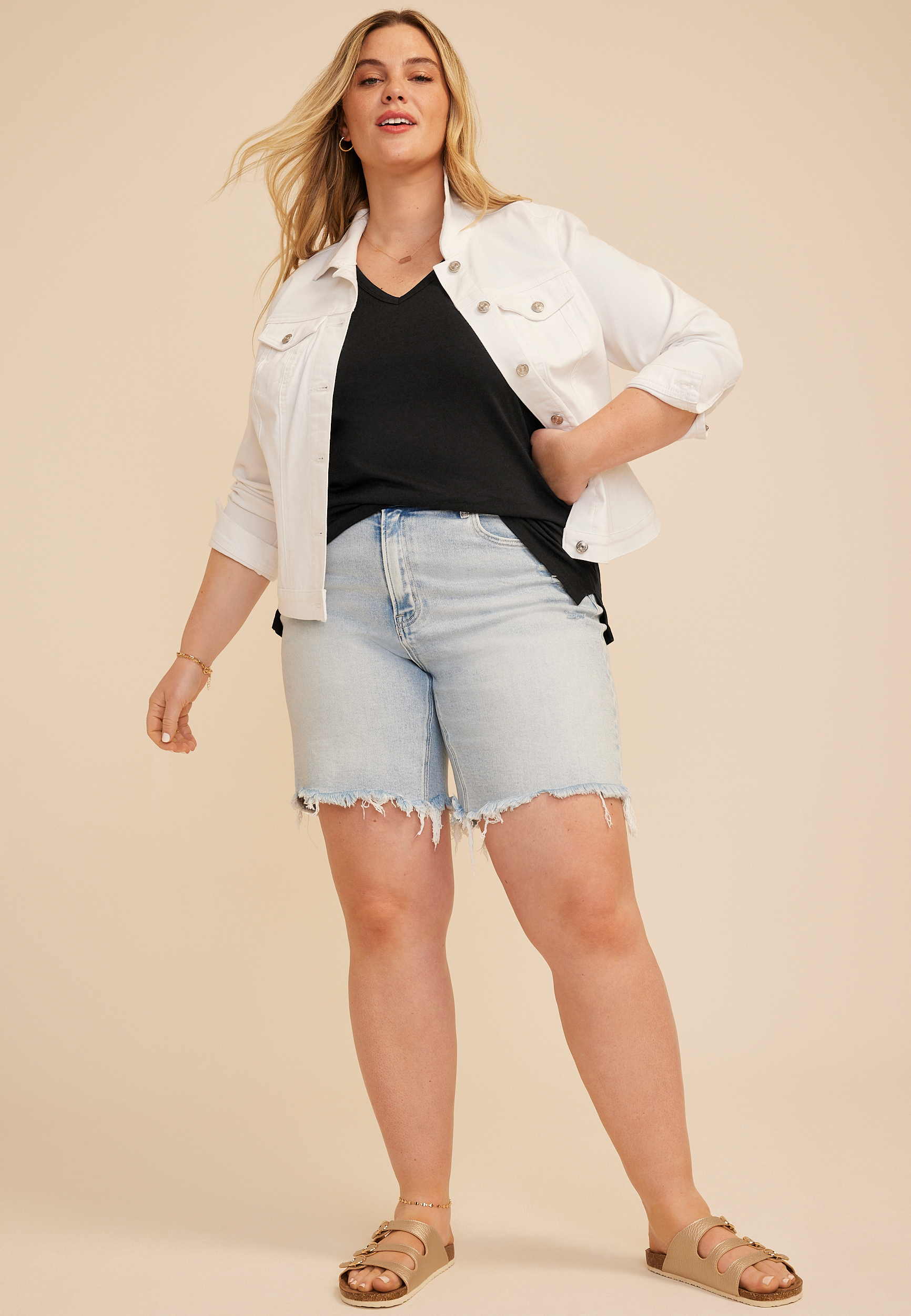 Plus Size 24/7 Dawson V Neck Tee