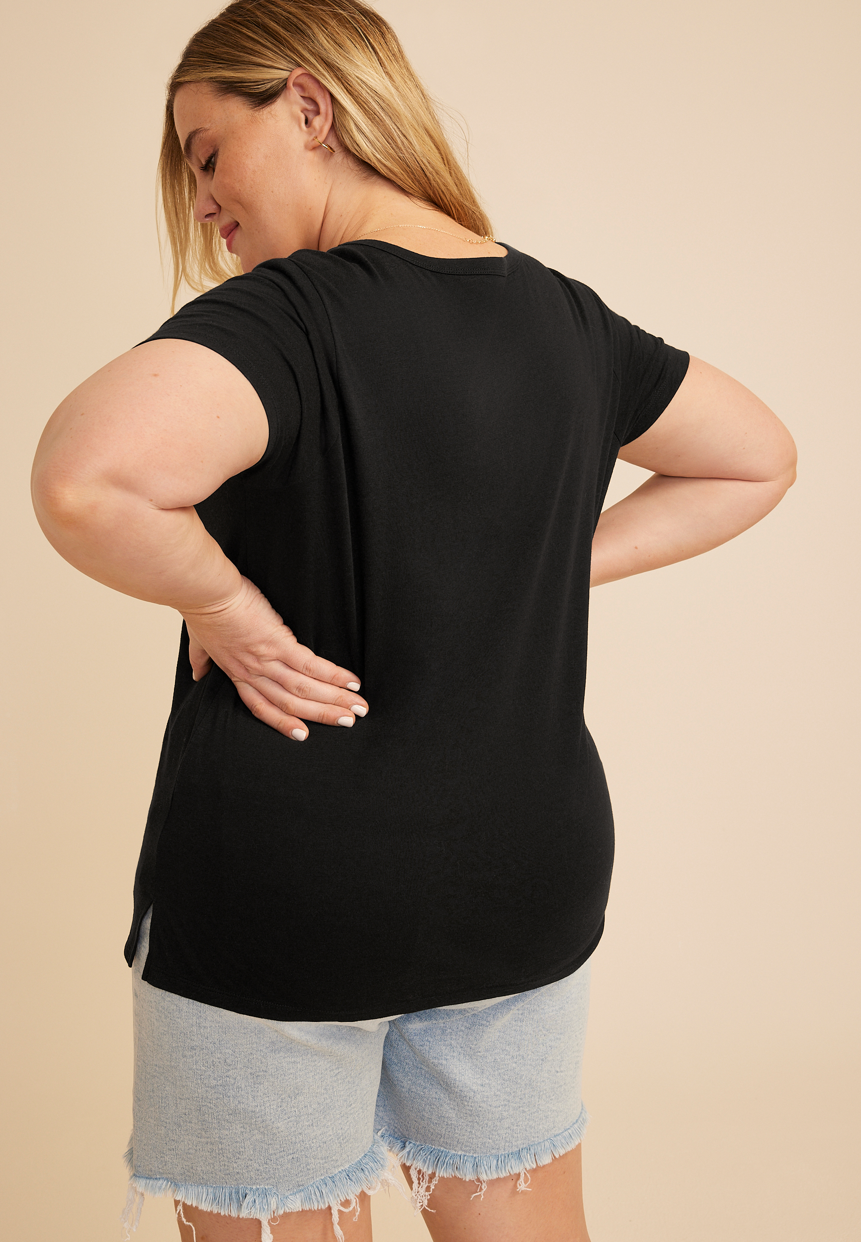 Plus Size 24/7 Dawson V Neck Tee - thumbnail 2