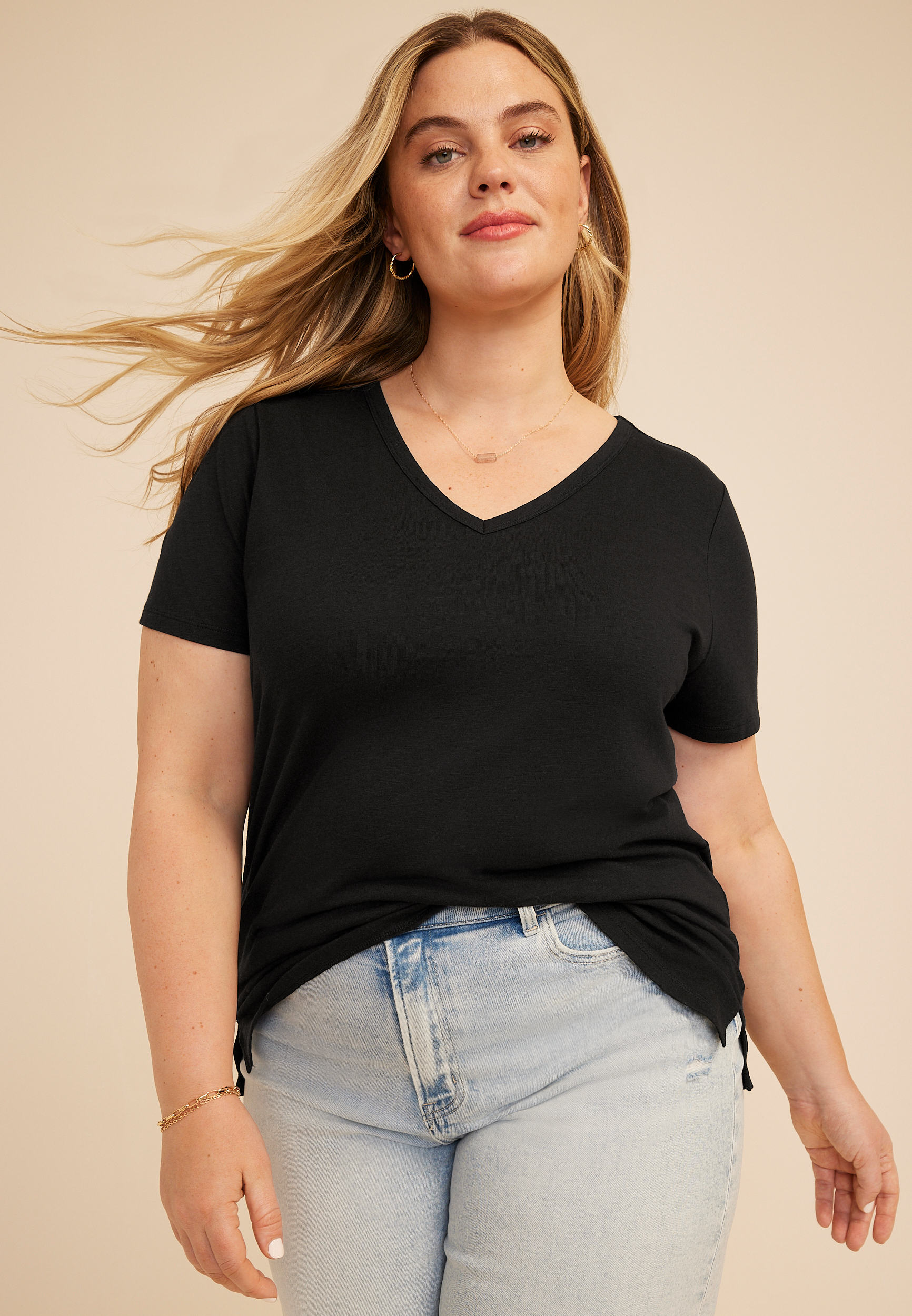 Plus Size 24/7 Dawson V Neck Tee - thumbnail 3