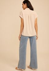 Utility Button Down Shirt, OATMEAL HEATHER, small