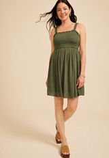 Bare Strap Ruffle Trim Dress Mini Dress, C3157, small