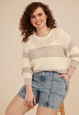 Plus Size m jeans by maurices&trade; High Rise Seam Front Wide 6in Shorts, C3337, small