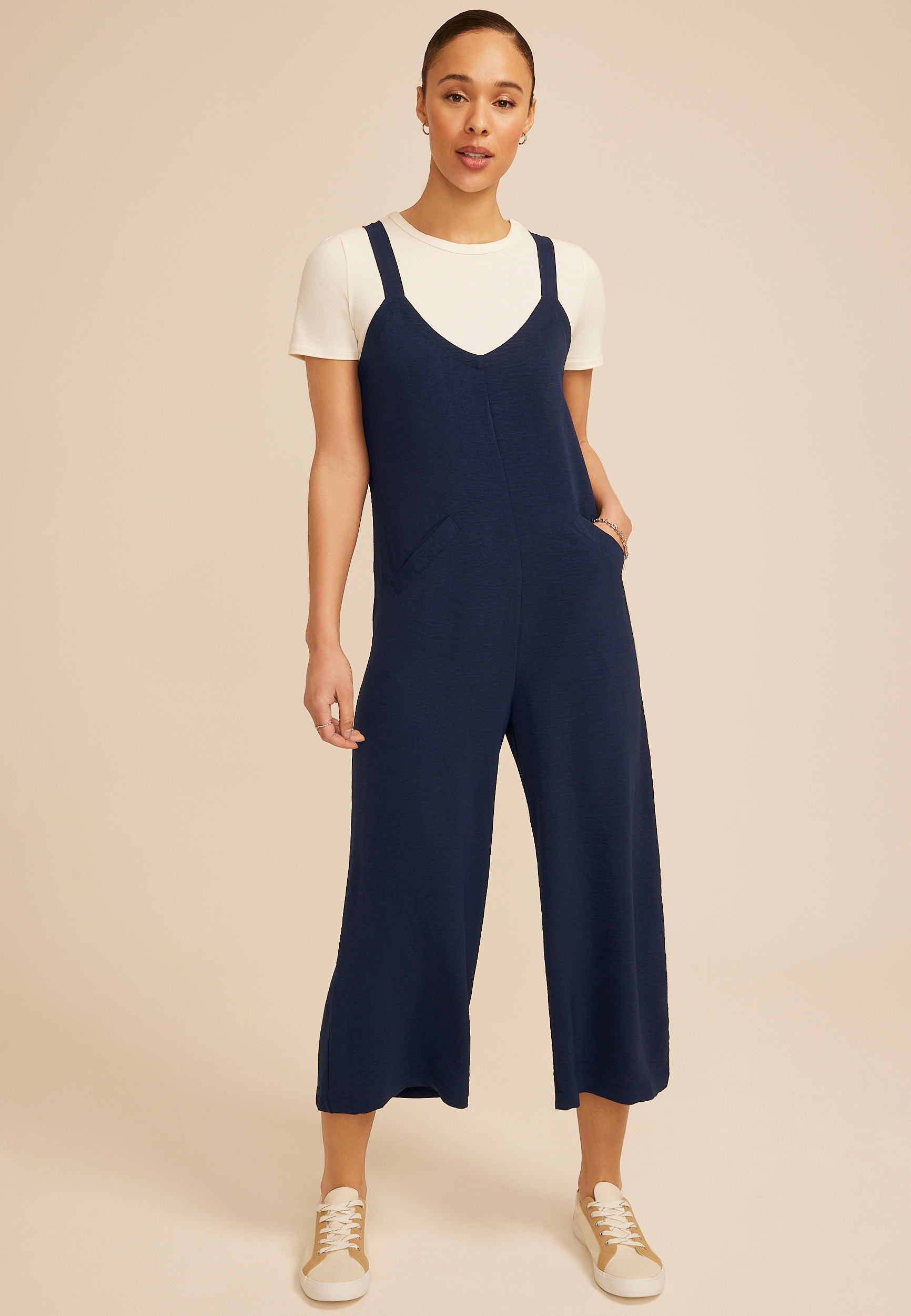 Cool Crepe Wide Leg Jumpsuit, C1919, large