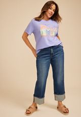 Plus Size MTV Oversized Fit Graphic Tee, C9804, small