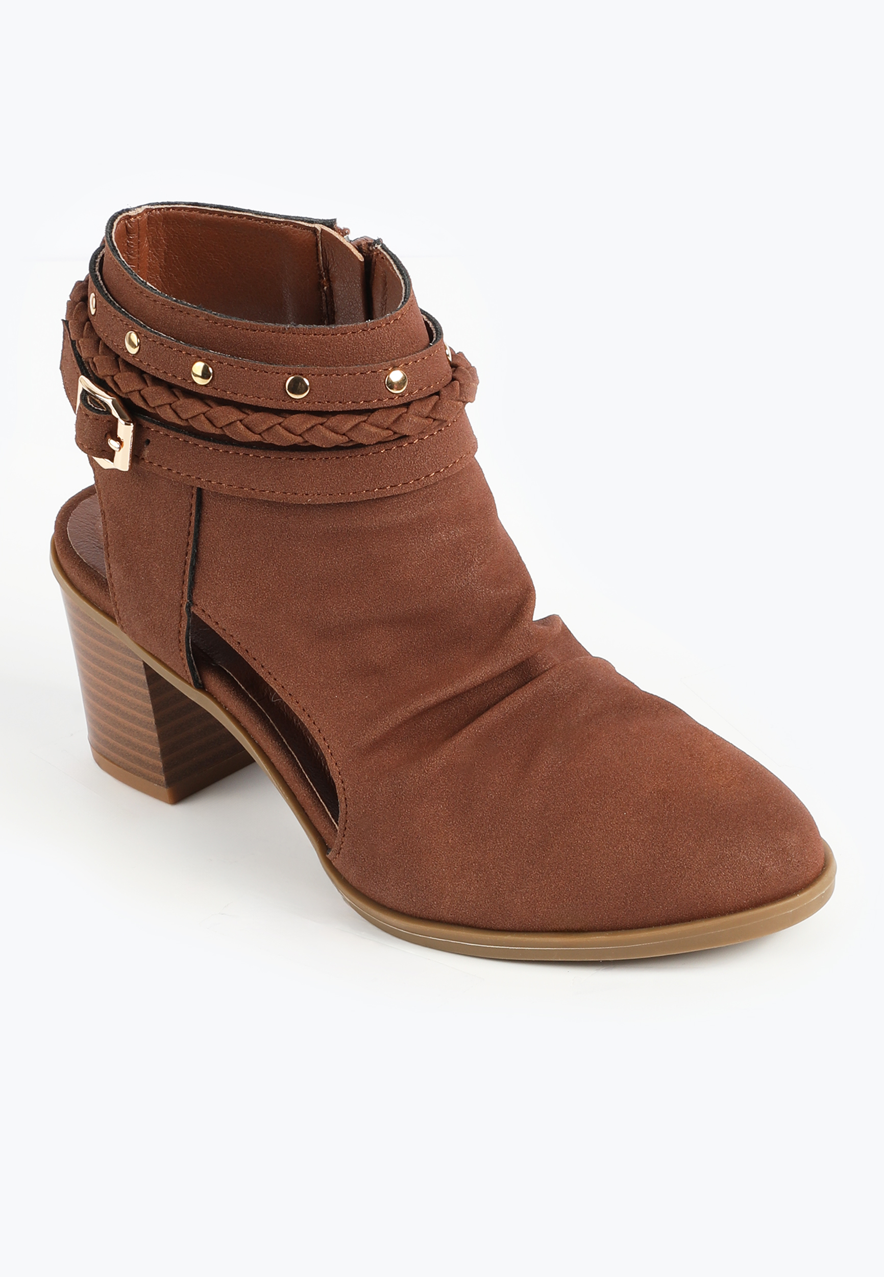 SuperCush Cut Out Block Heel Bootie