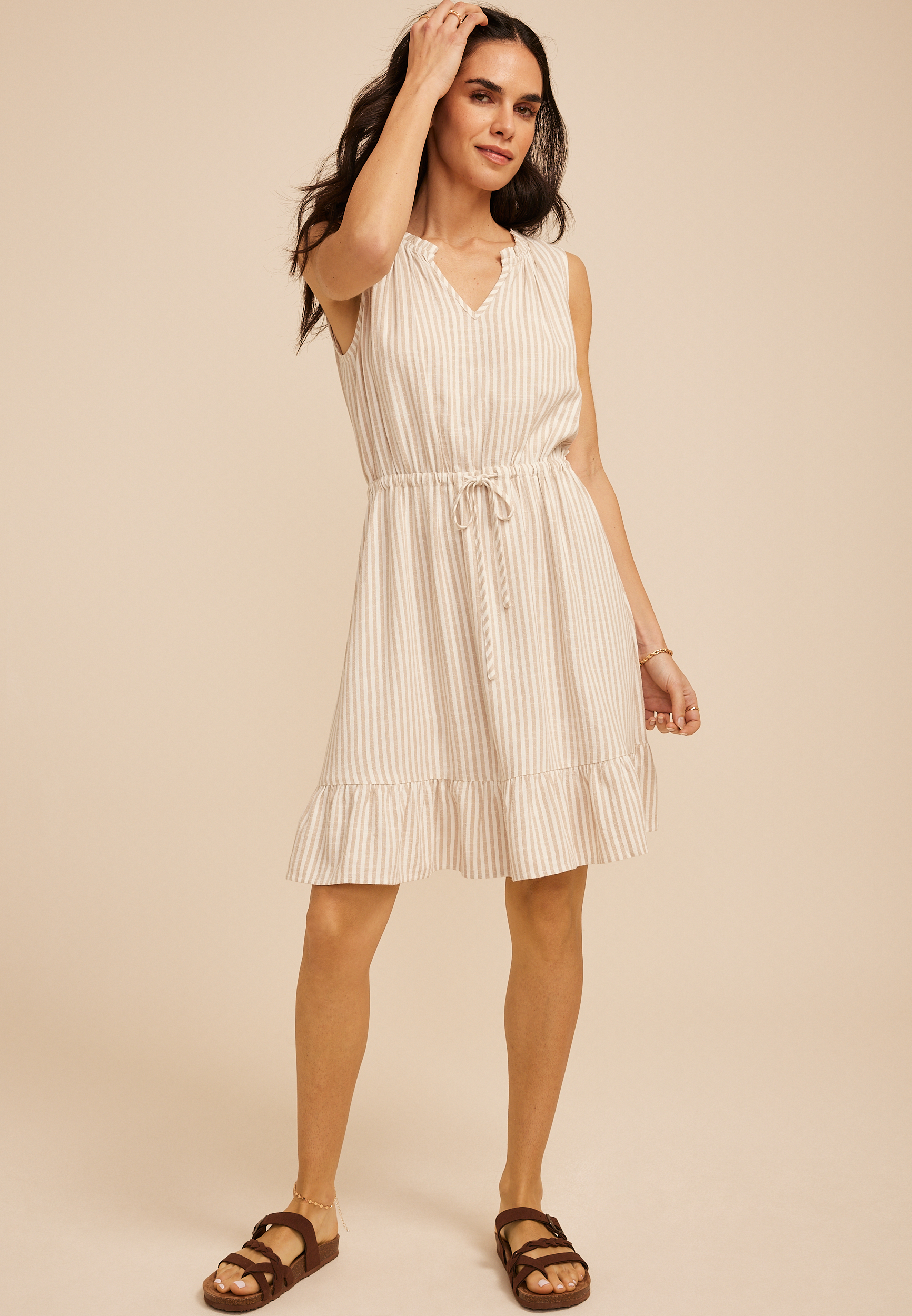 Bare Notch Neck Mini Dress