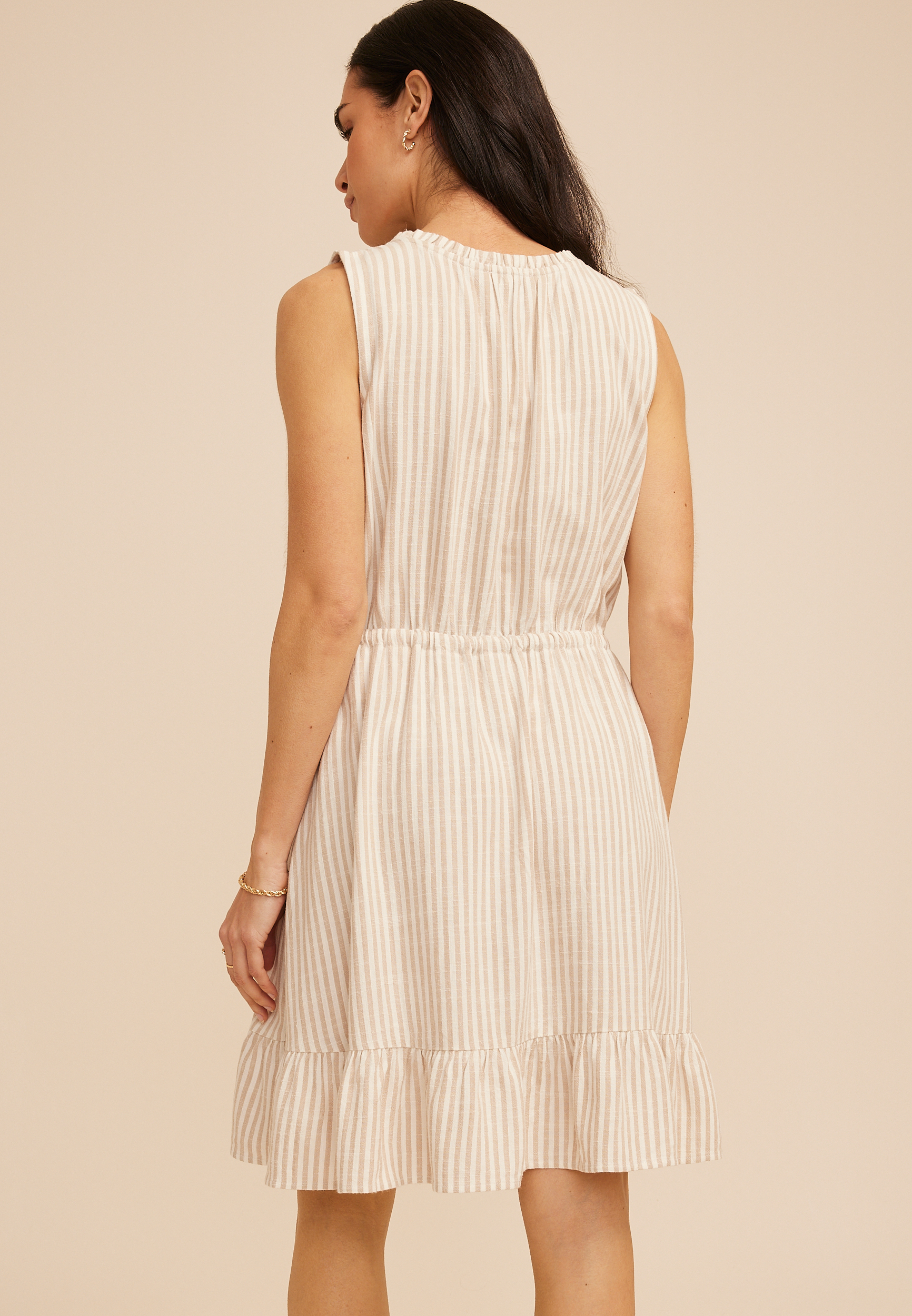 Bare Notch Neck Mini Dress - thumbnail 2
