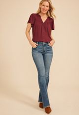 KanCan&trade; High Rise Double Button Pieced Waist Bootcut Jean, C3337, small