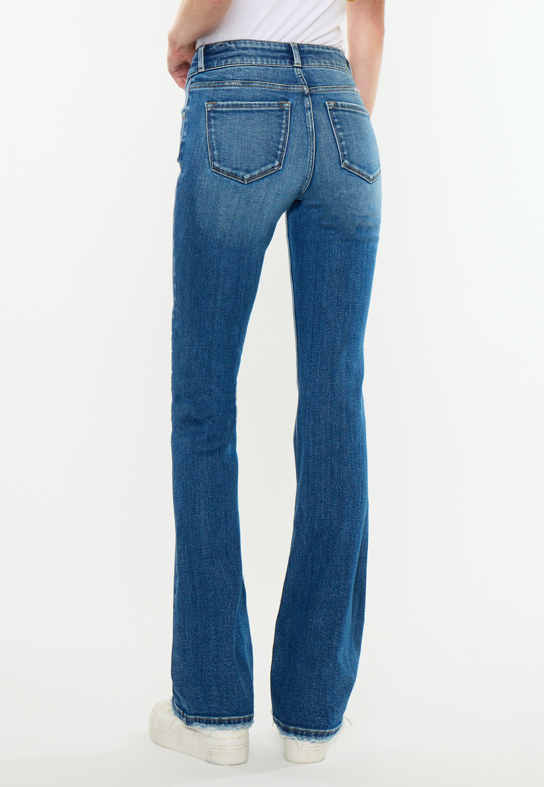 KanCan&trade; High Rise Double Button Pieced Waist Bootcut Jean, C3337, large