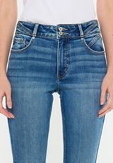KanCan&trade; High Rise Double Button Pieced Waist Bootcut Jean, C3337, small