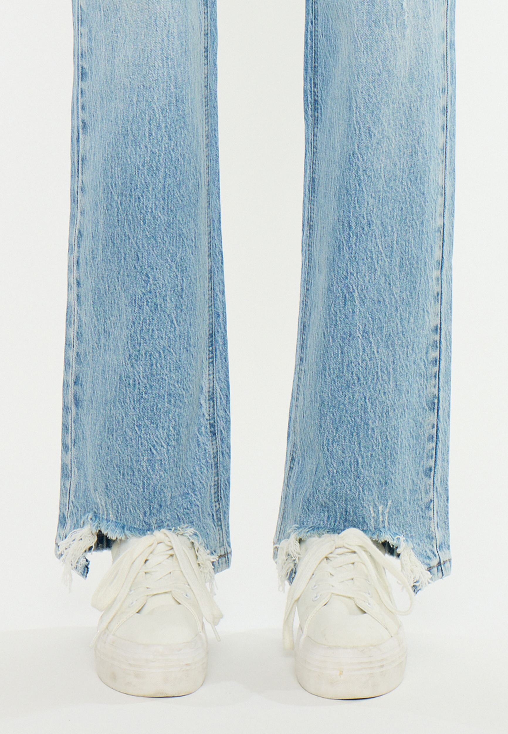 KanCan&trade; High Rise Ripped Hem Relaxed Straight Jean, C2806, large
