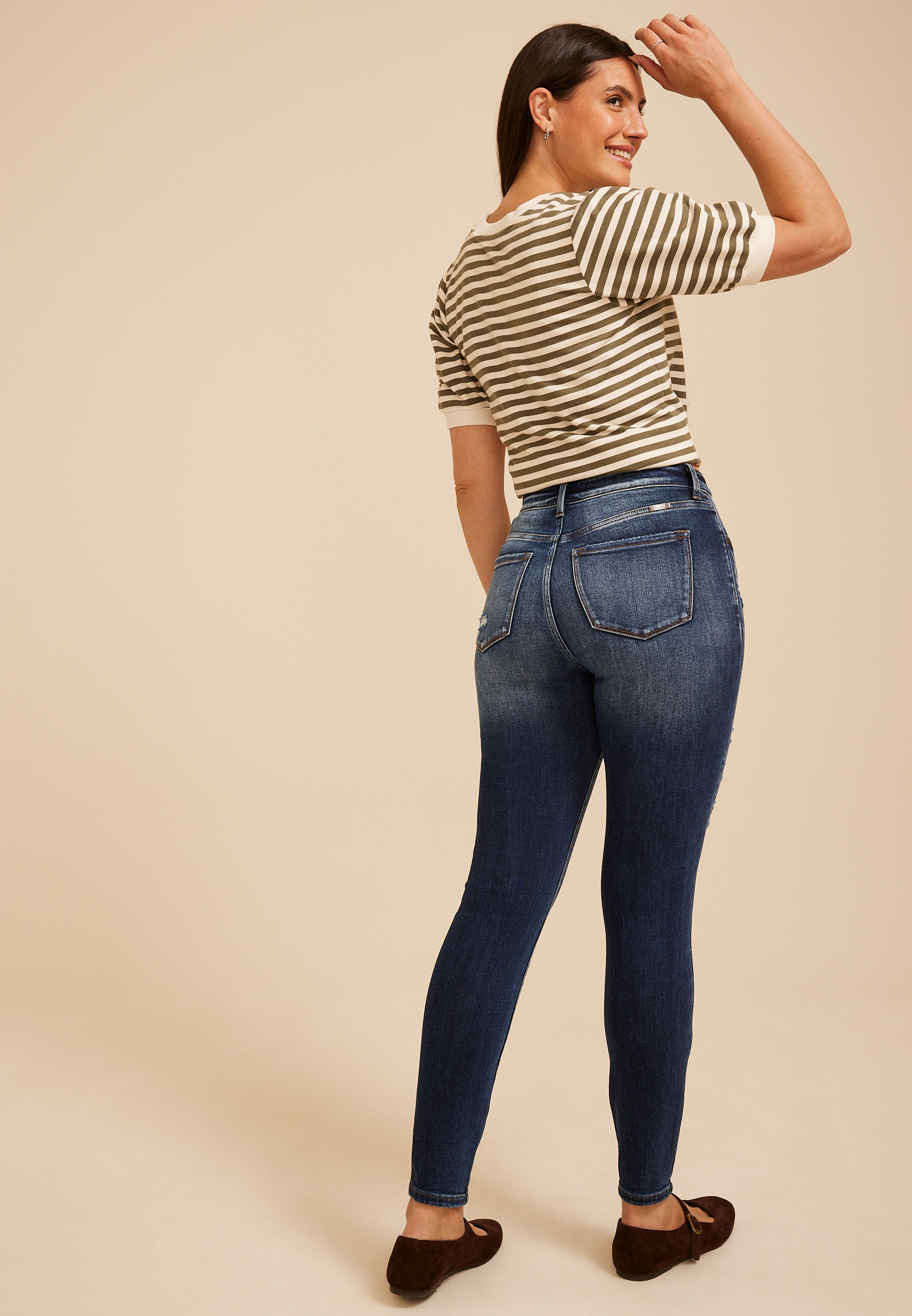 KanCan&trade; Curvy High Rise Double Button Skinny Jean, C258, large