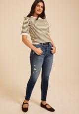 KanCan&trade; Curvy High Rise Double Button Skinny Jean, C258, small