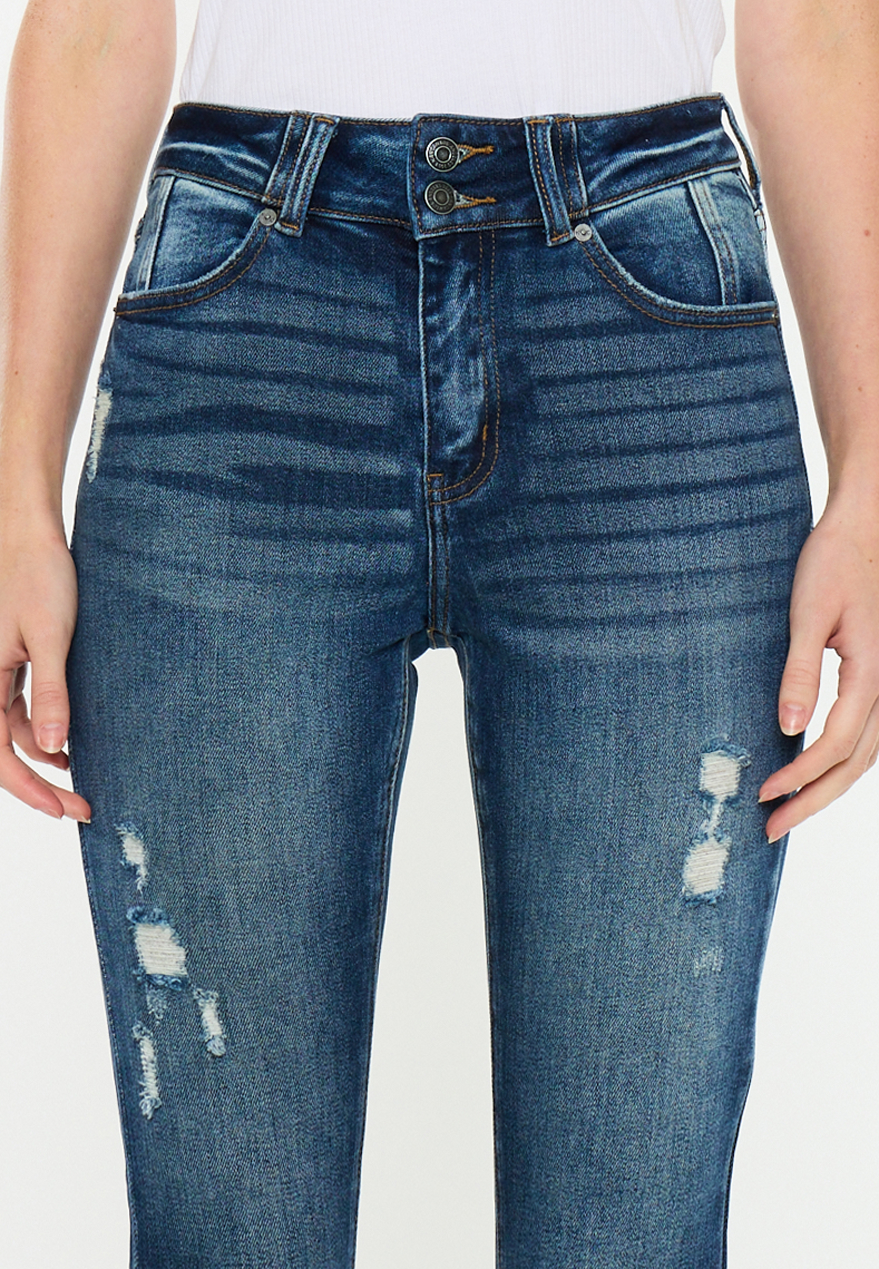 KanCan&trade; Curvy High Rise Double Button Skinny Jean, C258, large
