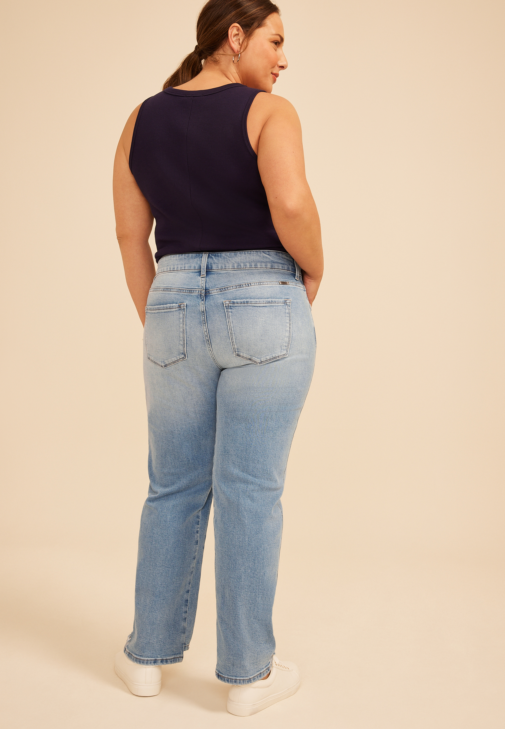 Plus Size KanCan&trade; High Rise Seamed Straight Jean, C2806, large