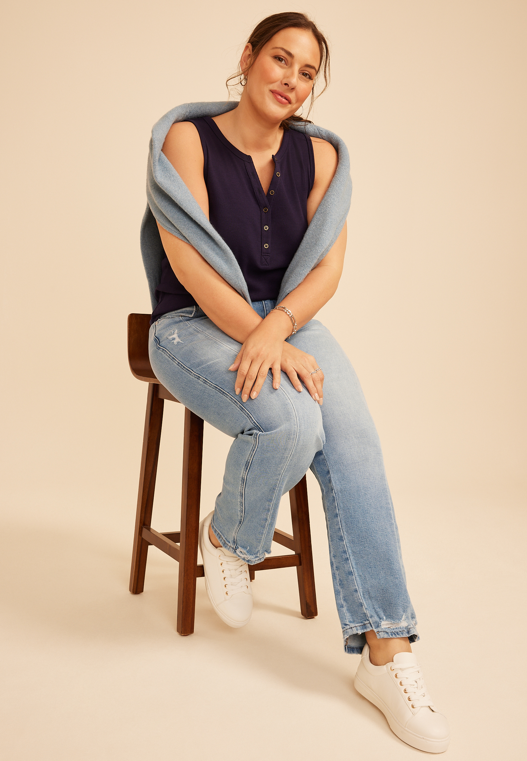 Plus Size KanCan&trade; High Rise Seamed Straight Jean, C2806, large