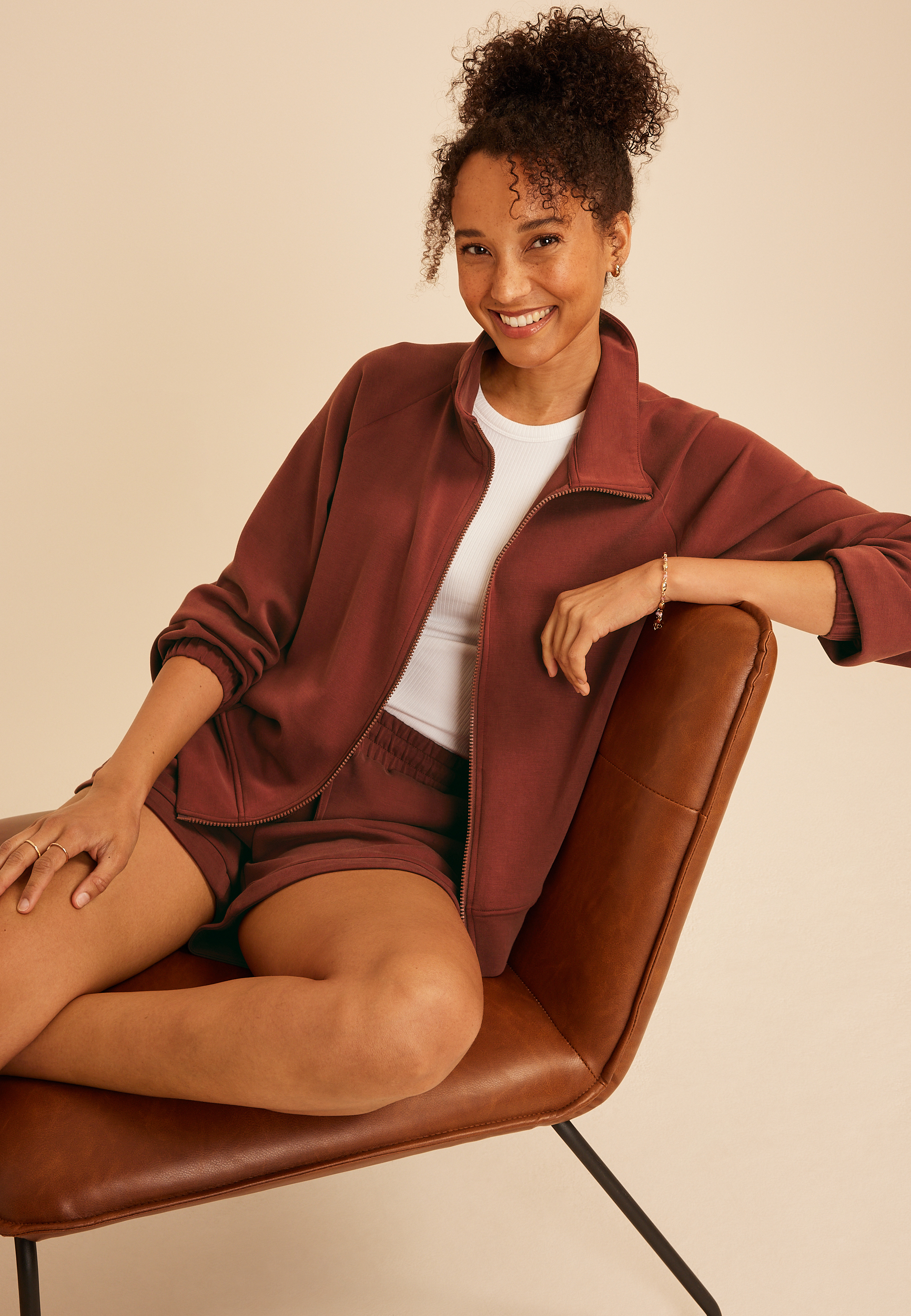Scuba Knit Bomber Jacket