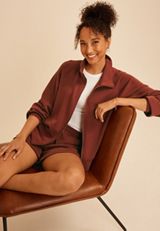 Cloud Scuba Knit Bomber Jacket, C3917, small