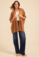 Crochet Open Front Kimono, C6576, small