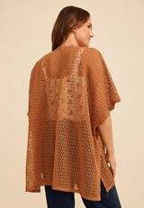 Crochet Open Front Kimono, C6576, small