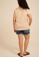 Plus Size 24/7 Dawson Shell Print Crew Neck Tee, C8582, small