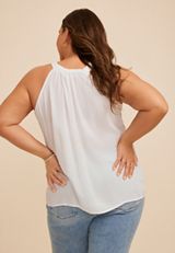 Plus Size Floral Embroidered Tank Top, C1524, small