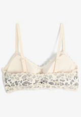 Simply Comfy Leopard V Neck Bralette, C5487, small