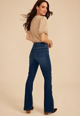 Everflex&trade; Dark High Rise Flare Jean, C258, small