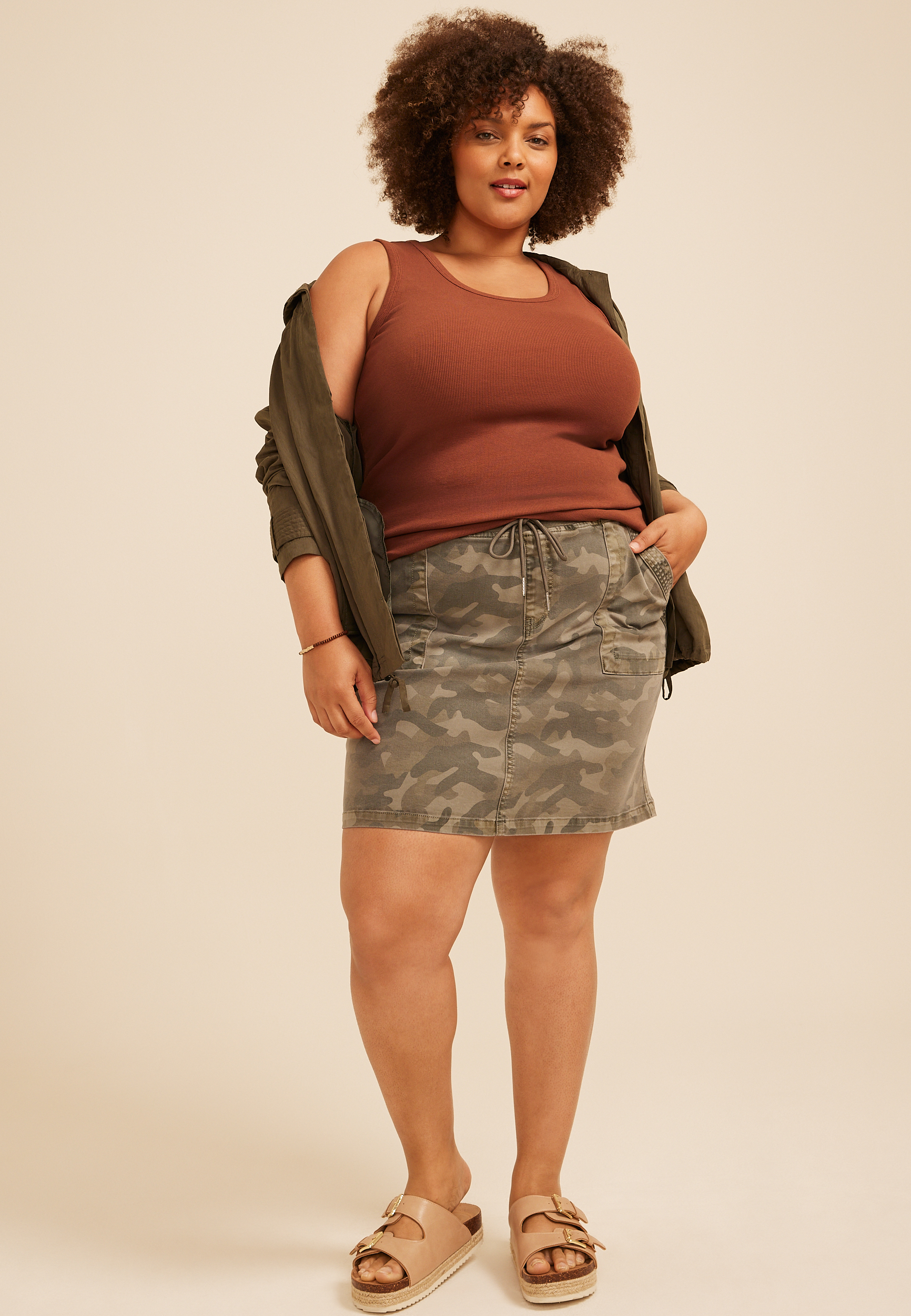 Plus Size 24/7 Ribbed Scoop Neck Tank Top