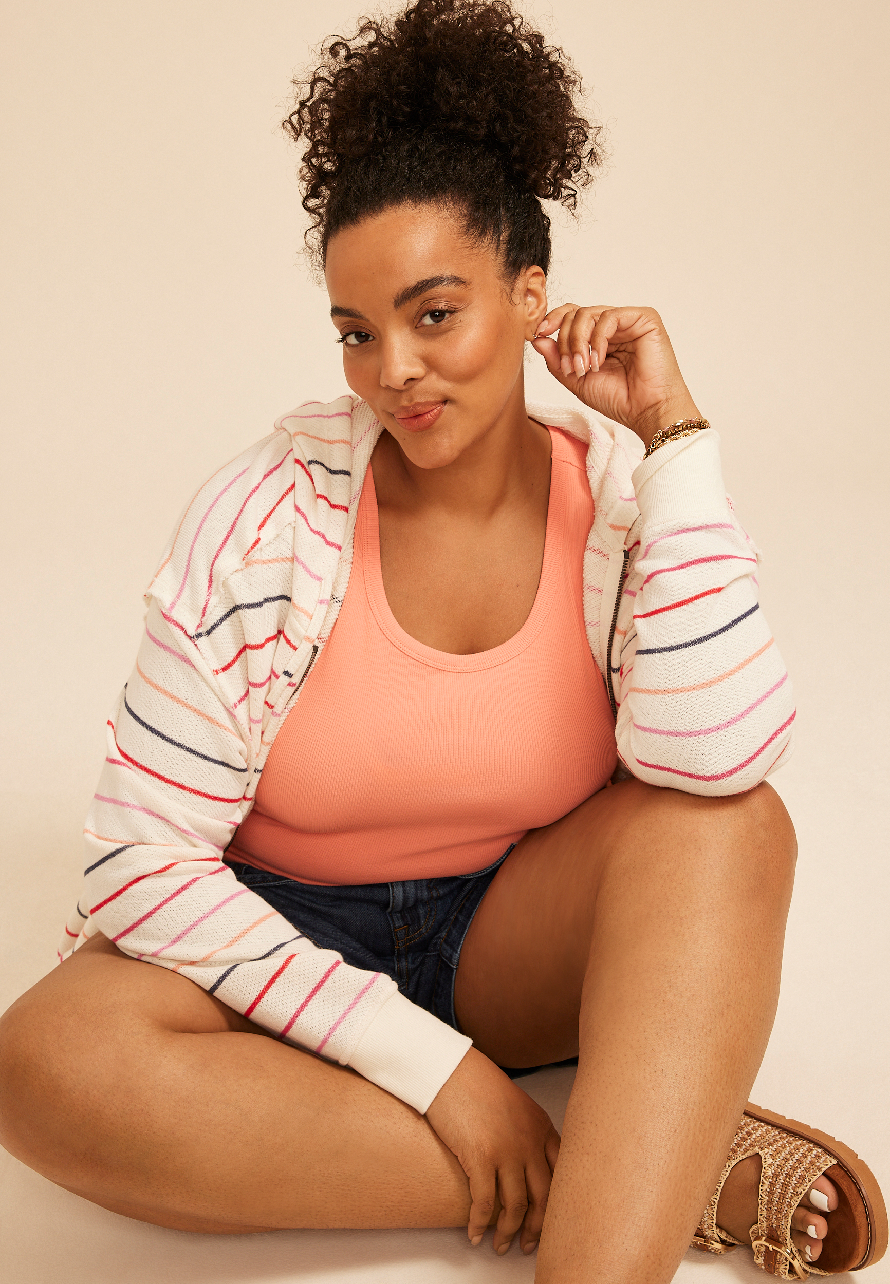 Plus Size 24/7 Ribbed Scoop Neck Tank Top, C9331, large