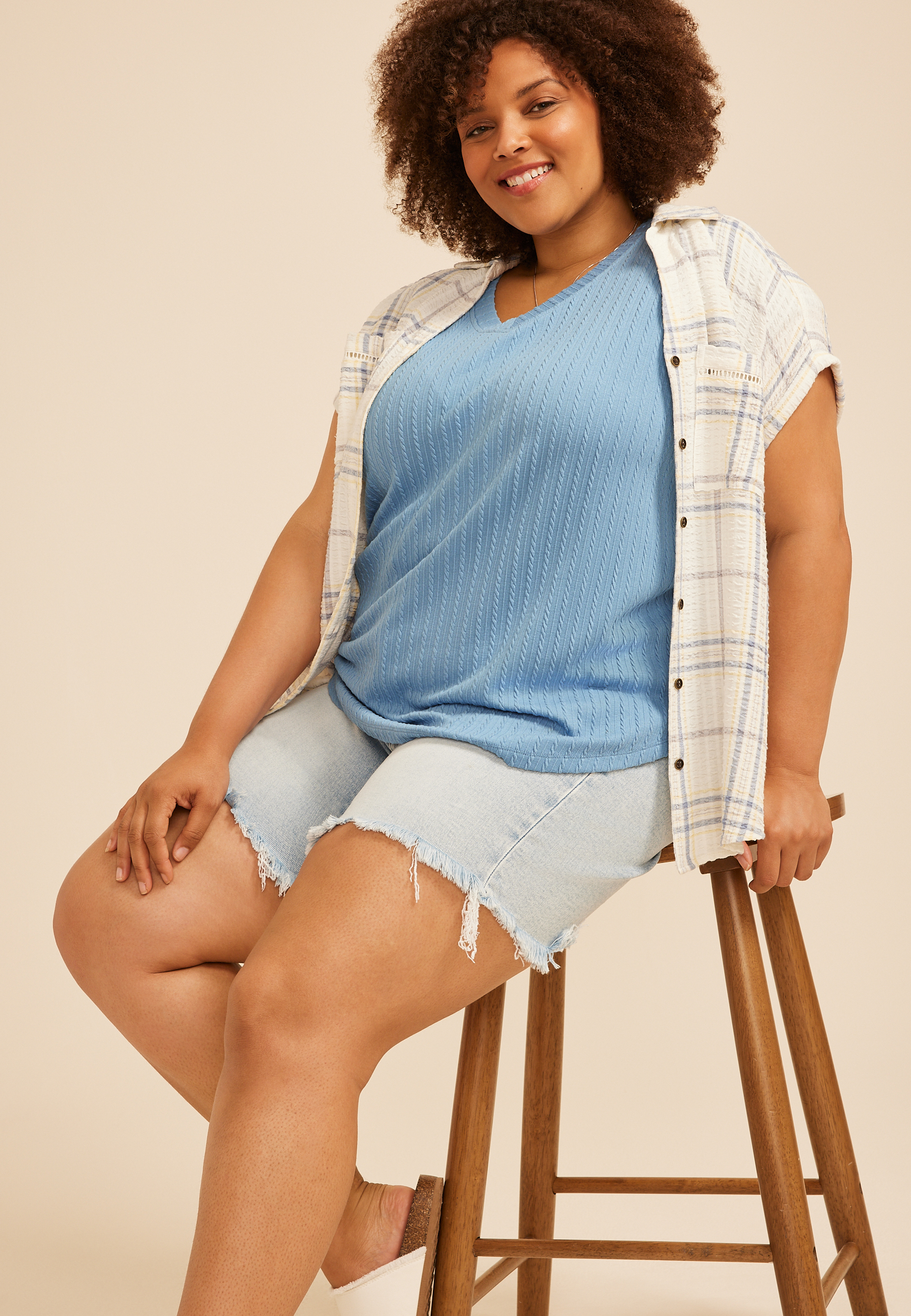 Plus 24/7 Berkley Texture Short Sleeve Tee
