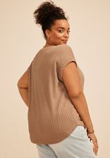 Plus Size 24/7 Berkley Texture Short Sleeve Tee, C8764, small