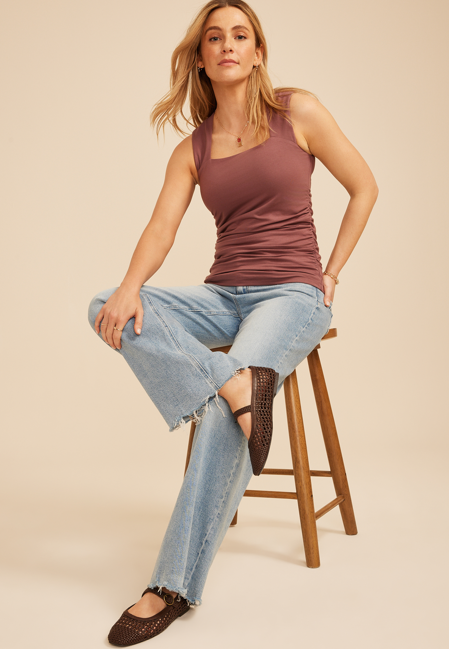 Studio Y Square Neck Tank Top - thumbnail 6