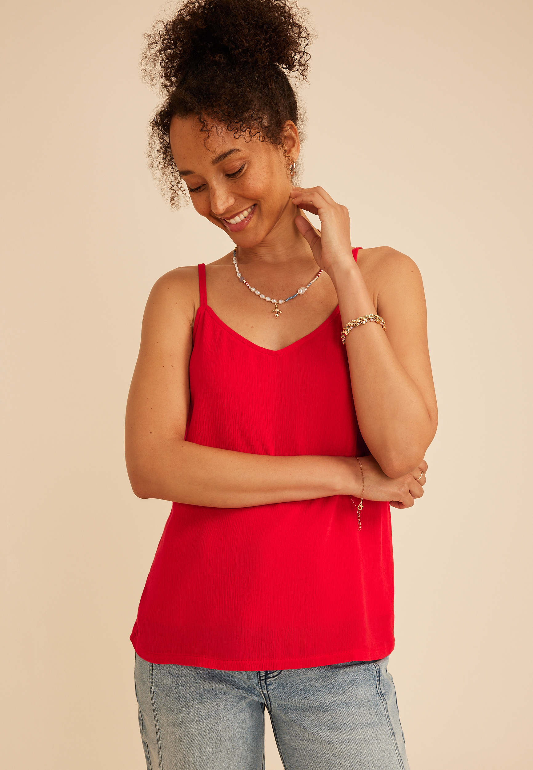 Basic V Neck Cami - thumbnail 3