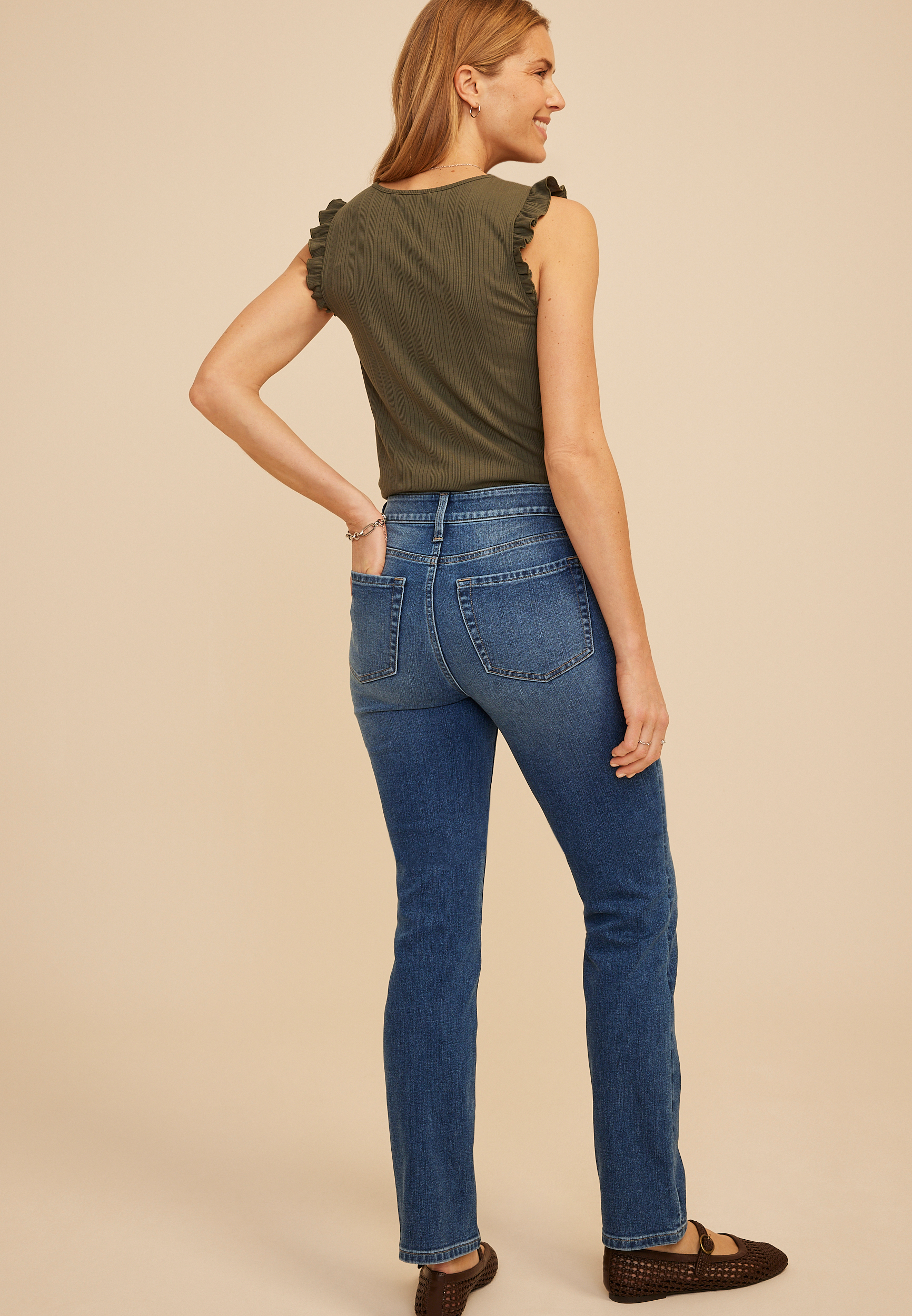 m jeans by maurices&trade; Classic High Rise Straight Jean, C3337, large