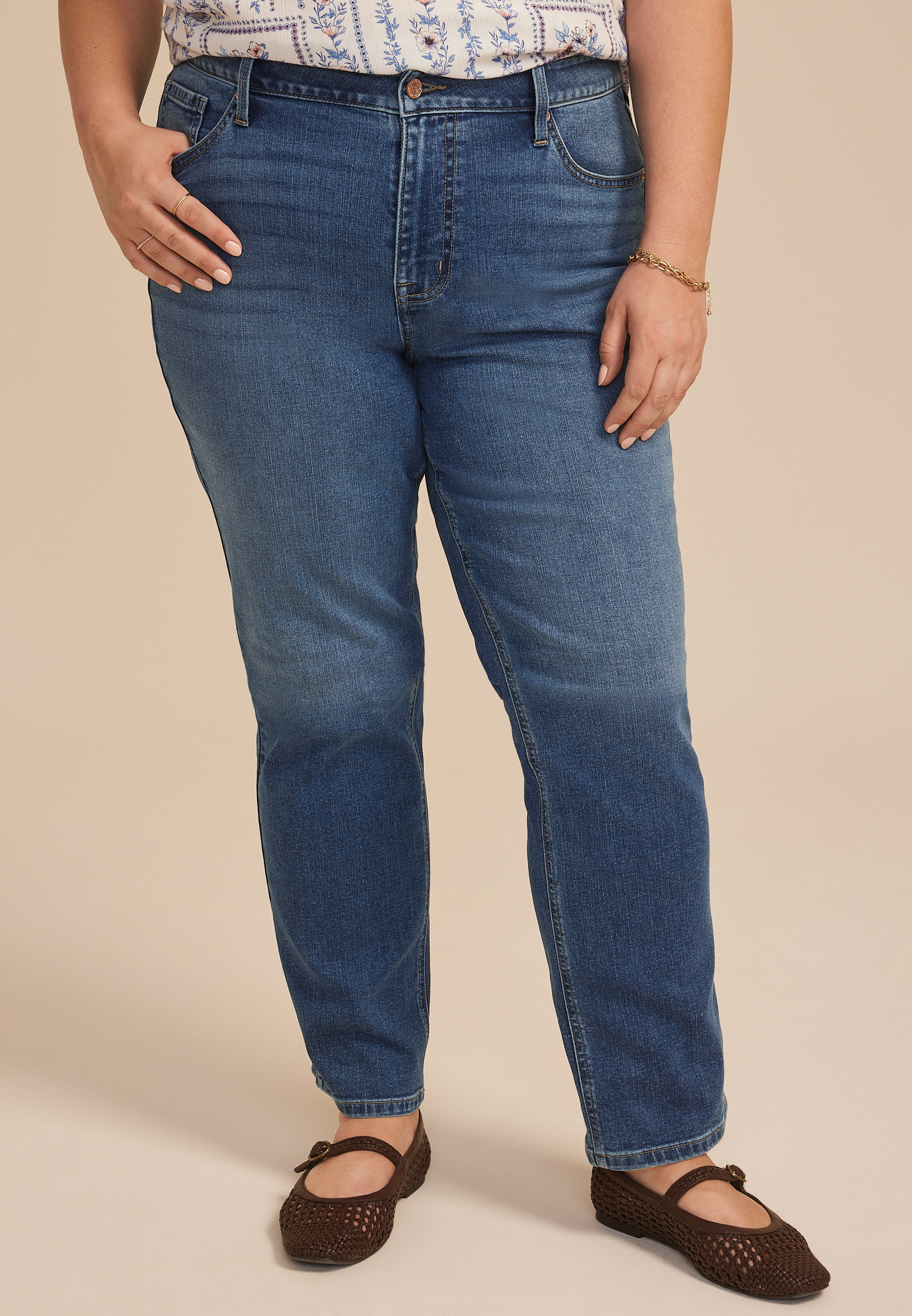 Plus Size m jeans by maurices&trade; Classic High Rise Slim Straight Jean
