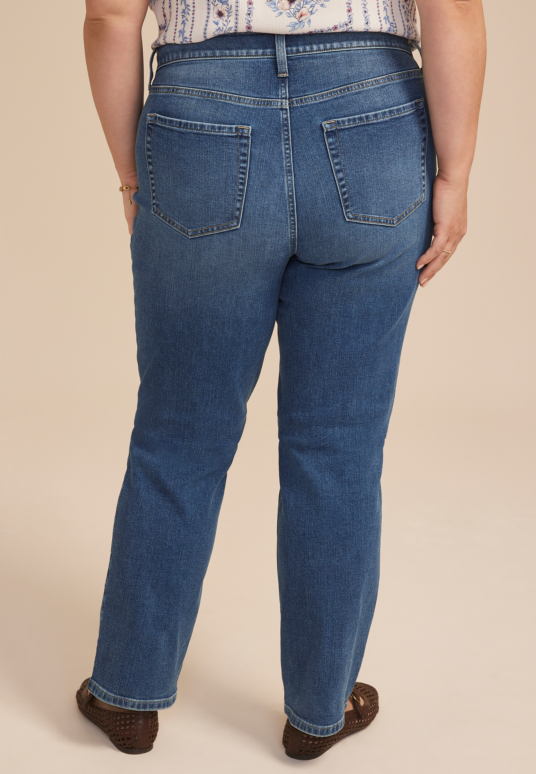 Plus Size m jeans by maurices&trade; Classic High Rise Straight Jean, C3337, large