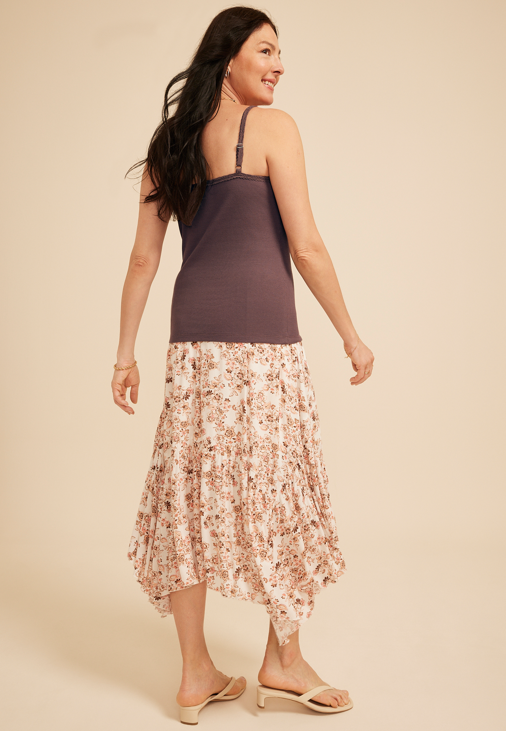 Embellished Ribbed V Neck Cami - thumbnail 5