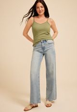 Embellished Ribbed V Neck Cami, C9012, small