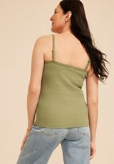 Embellished Ribbed V Neck Cami, C9012, small